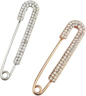 💎 haiswet crystal ornament safety pin brooch jewelry set - elegant shawl scarf clip, 2 pcs logo