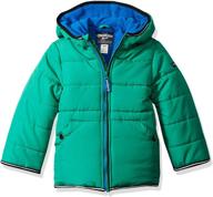 🧥 stay warm in style with oshkosh b'gosh boys' perfect heavyweight jacket coat logo