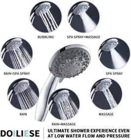 img 2 attached to 💦 7 Setting High Pressure Handheld Shower Head with Hose and Adjustable Bracket - Chrome Finish