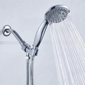 img 3 attached to 💦 7 Setting High Pressure Handheld Shower Head with Hose and Adjustable Bracket - Chrome Finish