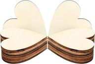 🌲 frienda 3.15 inch wood heart slices: perfect wedding decor & crafts, 50-piece set logo