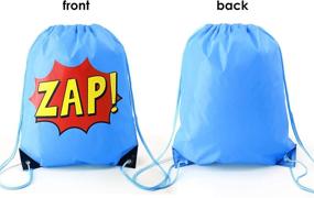 img 1 attached to 🎒 Superhero Party Bags: Drawstring Backpacks for Kids - 12 Pieces, Perfect Birthday Gifts for Boys and Girls! (Yellow/Blue/Red)