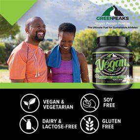 img 3 attached to Green Peaks Vegan Protein Powder, Vanilla Bean Flavor - 20 Servings, 2.13 lbs, B12 & BCAAs - Plant-Based High Protein Shake, Low Carb, Whey Free, Gluten Free - 30g Protein per Serving