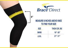 img 1 attached to 👍 Brace Direct Knee Brace Undersleeve: Reliable Skin Protection, Easy to Use, Comfortable & Breathable, Lightweight & Flexible, Non-Slip Material