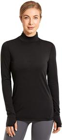 img 4 attached to 🧥 CRZ YOGA Women's Lightweight Turtleneck with Thumbholes: Optimized Clothing for Enhanced Searchability