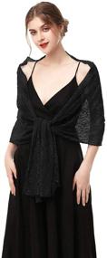 img 4 attached to Champagne Chiffon Pashmina: Elegant ✨ Women's Scarves & Wraps for Evening Occasions