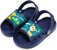 🦖 cute garden clogs for kids: cartoon dinosaur slides for boys and girls - non-slip summer sandals logo