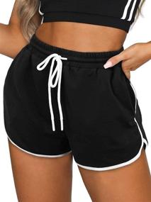 img 2 attached to Aloodor Workout Shorts Summer Active