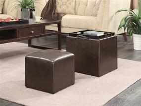 img 3 attached to Convenience Concepts Designs4Comfort Avenue Ottoman Furniture for Accent Furniture