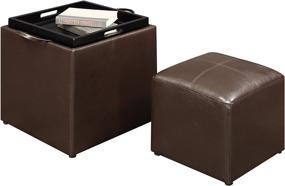 img 1 attached to Convenience Concepts Designs4Comfort Avenue Ottoman Furniture for Accent Furniture