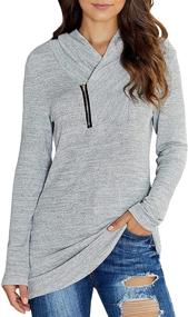 img 4 attached to 👚 Trendy and Cozy: KIRUNDO 2021 Womens Sweatshirts with Cowl Neck, Zipper, and Tie Dye – Perfect Tunic Sweatshirt Jumper Tops