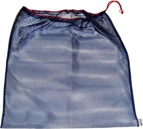 img 1 attached to 🧺 Laundry Bag – Eco-Friendly Reusable Mesh Travel Organizer for Clothes – Machine Washable Drawstring – 24” x 24” (Navy) - Efficient Storage Solution