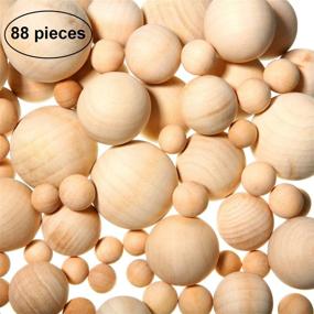 img 3 attached to DIY Craft Essential: 88-Piece Set of Unfinished Round Wooden Balls in 5 Sizes for Jewelry Making and Art Design!