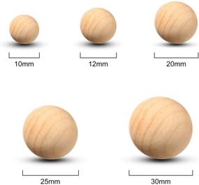 img 2 attached to DIY Craft Essential: 88-Piece Set of Unfinished Round Wooden Balls in 5 Sizes for Jewelry Making and Art Design!
