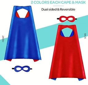 img 3 attached to 🦸 Superhero Capes Masks Dress Stickers Set