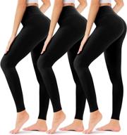 👖 blueenjoy 3 pack leggings for women: butt lift, tummy control, high waisted yoga pants for workout & running logo