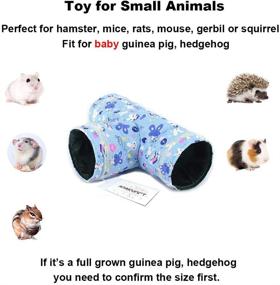 img 2 attached to 🐹 Amakunft Guinea Pig Tunnels and Tubes: Fun Hideaway Play Toy for Hedgehog, Hamster, Mice, Rats, Gerbil Rat, and Squirrel