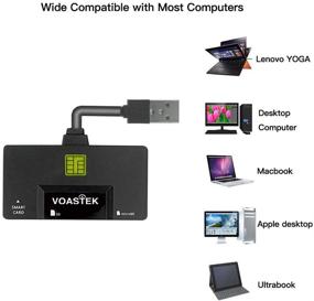 img 2 attached to 🖥️ VOASTEK USB CAC умный считыватель карт - 3 слота для карт SD/Micro SD - совместим с Windows XP/Vista/7/8/10, Mac OS X