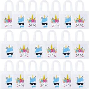 img 4 attached to 🦄 K KUMEED Unicorn Party Bags: 20 Pack Reusable Gift Goody Bags for Unicorn Party Favors, Birthday, Christmas, and Baby Shower – Girls and Boys Party Supplies