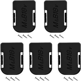 img 4 attached to 🔋 Convenient 5 Pack Battery Holder for Makita/Bosch 18V Li-Ion Power Tool Batteries