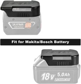 img 2 attached to 🔋 Convenient 5 Pack Battery Holder for Makita/Bosch 18V Li-Ion Power Tool Batteries