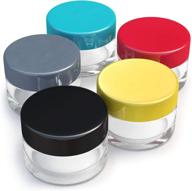 🏺 convenient small jars with lids - ideal for makeup, lip balm, cosmetics, and lotion samples - empty jars for creams and beauty products logo