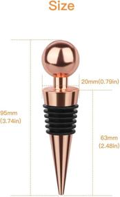 img 3 attached to Rose Gold 3 Pcs Wine & Beverage Bottle Stoppers - Leak Proof Silicone Seal for Freshness, Reusable Corks for Gifting, Parties, Weddings & Bars