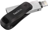 📱 sandisk ixpand flash drive go - 128 gb - usb 3.0 type a, lightning connector - 1-year warranty for iphone логотип