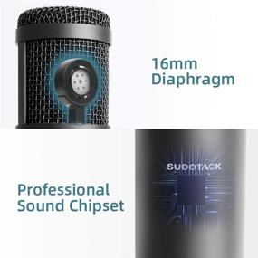 img 3 attached to 🎙️ Professional USB Streaming Podcast Microphone by SUDOTACK - 192kHz/24bit Studio Cardioid Condenser Mic Kit with Sound Card, Shock Mount, and Pop Filter - Ideal for Skype, Youtubers, Karaoke, Gaming, and Recording