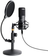 🎙️ professional usb streaming podcast microphone by sudotack - 192khz/24bit studio cardioid condenser mic kit with sound card, shock mount, and pop filter - ideal for skype, youtubers, karaoke, gaming, and recording logo