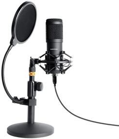 img 4 attached to 🎙️ Professional USB Streaming Podcast Microphone by SUDOTACK - 192kHz/24bit Studio Cardioid Condenser Mic Kit with Sound Card, Shock Mount, and Pop Filter - Ideal for Skype, Youtubers, Karaoke, Gaming, and Recording