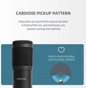 img 1 attached to 🎙️ Professional USB Streaming Podcast Microphone by SUDOTACK - 192kHz/24bit Studio Cardioid Condenser Mic Kit with Sound Card, Shock Mount, and Pop Filter - Ideal for Skype, Youtubers, Karaoke, Gaming, and Recording