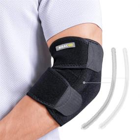 img 4 attached to 🎾 Bracoo EP30 Elbow Support: Adjustable Brace for Pain Relief, Tendonitis, Tennis-Golfer's Elbow - 1 Count