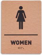 womens restroom identification sign - ada compliant bathroom sign logo