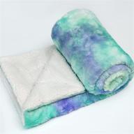 🛋️ ultimate comfort: soft throw blanket cozy fleece plush tie dye blanket for bed couch sofa floor logo