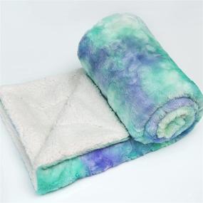 img 4 attached to 🛋️ Ultimate Comfort: Soft Throw Blanket Cozy Fleece Plush Tie Dye Blanket for Bed Couch Sofa Floor