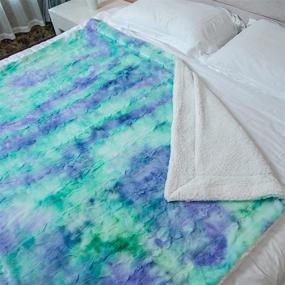 img 2 attached to 🛋️ Ultimate Comfort: Soft Throw Blanket Cozy Fleece Plush Tie Dye Blanket for Bed Couch Sofa Floor