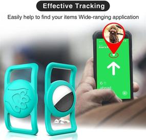 img 1 attached to Enhanced Air Tag Dog Collar Holder: 4 Pack Silicone Accessories for Apple Airtags 2021 - Protect Your Pet Collar, Cat Collar, and Backpack with Waterproof Airtags Case