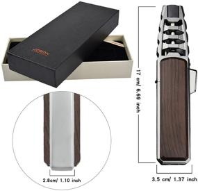 img 1 attached to DOUBFIVSY Jet Torch Butane Lighter: Windproof, Adjustable Flame Lighter for Cigar Grill BBQ Candle Camping Cooker - Brown (Gift Box Included)