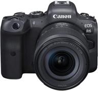 canon eos r6 полнокадровая беззеркальная камера + объектив rf24-105mm f4-7.1 is stm, черный (4082c022): захватывайте снимки с блеском, точностью и многофункциональностью. логотип