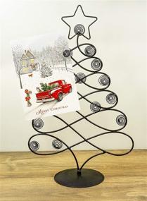 img 1 attached to 🎄 Red Co. 17.5" H Decorative Tabletop Display Christmas Tree Card &amp; Photo Holder Rack in Black Finish: Stylish Holiday Décor for Showcasing Cards and Photos