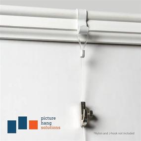 img 1 attached to Efficient White Picture Rail Hangers - 12 Pack - Handy Picture Rail Hooks for Hanging - White Molding Hooks