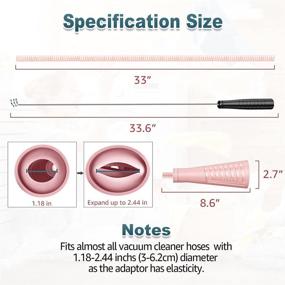 img 1 attached to 🔌 Dryer Vent Cleaning Kit - Vacuum Hose Attachment & Brush to Remove Lint from Washer and Dryer Vent