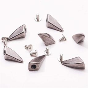 img 1 attached to 🦈 PH PandaHall 20 Sets Gunmetal Shark Fin Shape Spike Cone Studs Screw Rivet: Stylish Metal Rivet Spikes for Bag Hat Shoe Leather Choker DIY Craft Accessory