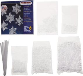 img 1 attached to 🎄 Beadery S4-912 Holiday Beaded Ornament Kit: Create Stunning 3.5-Inch Snow Crystal Ornaments! Makes 6 Beautiful Decorations