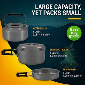 img 1 attached to 🏕️ Winterial Camping Cookware and Pot Set: 10-Piece Kit for Outdoor Adventures!