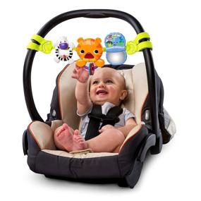 img 2 attached to 🎶 Bright Starts Musical Toy Bar for Newborns, Multi-Color - Take Along Activity Carrier, Ages+