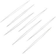 🧵 craftdady set of 10 big eye beading needles - 2.24-inch stainless steel collapsible embroidery sewing needles for jewelry making logo