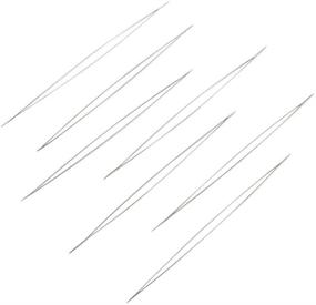 img 4 attached to 🧵 Craftdady Set of 10 Big Eye Beading Needles - 2.24-Inch Stainless Steel Collapsible Embroidery Sewing Needles for Jewelry Making