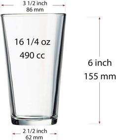 img 2 attached to Set of 12 Beer Glasses - 16 OZ Drinking Glasses Pack, Pint Glasses Tumblers, Water Glasses Cup Sets for Home and Kitchen, Glass Cups Design